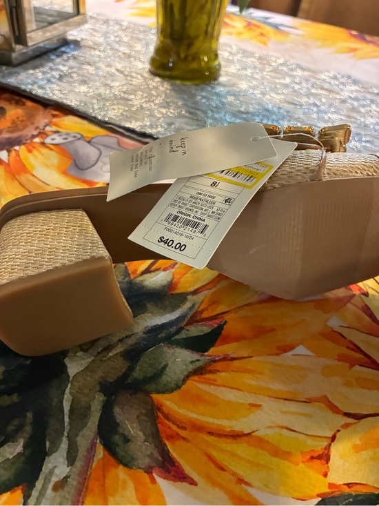 a new day Shoes - a new day Beige Woven Block Heel Wedges